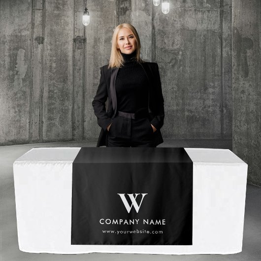 Aangepaste Business Table Runner Banner Modern Zwa Wandkleed