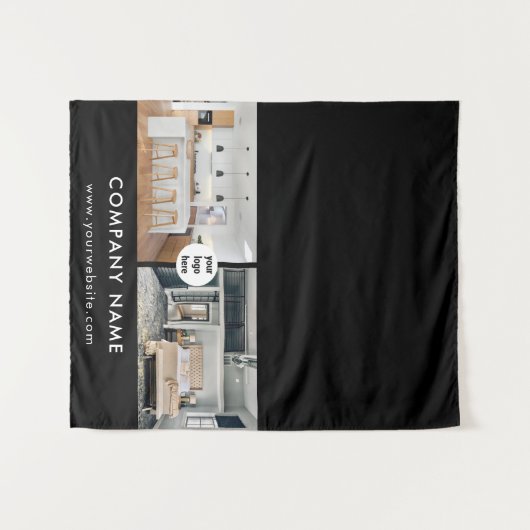 Aangepaste Business Table Runner Banner Onroerend  Wandkleed (Voorkant (horizontaal))