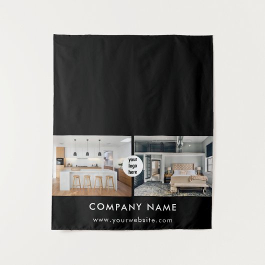 Aangepaste Business Table Runner Banner Onroerend  Wandkleed (Voorkant)