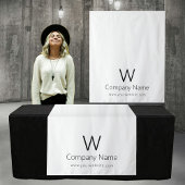 Aangepaste Business Table Runner Banner Wit Eenvou Wandkleed