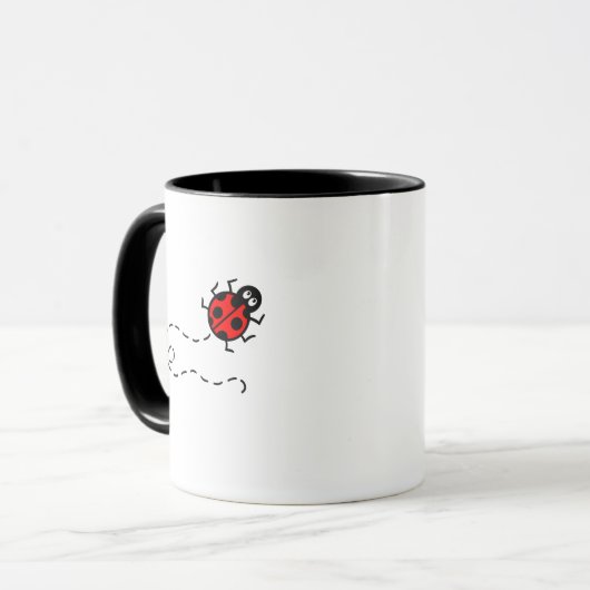 Aangepaste Busy Bumblebee en Ladybird Mok (Voorkant links)