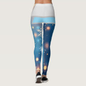 Aangepaste Butterfly & Snowflake Verjaardag Queen  Leggings (Achterkant)