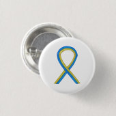 Aangepaste Button gele en blauwe bewustwording (Voorkant /achterkant)