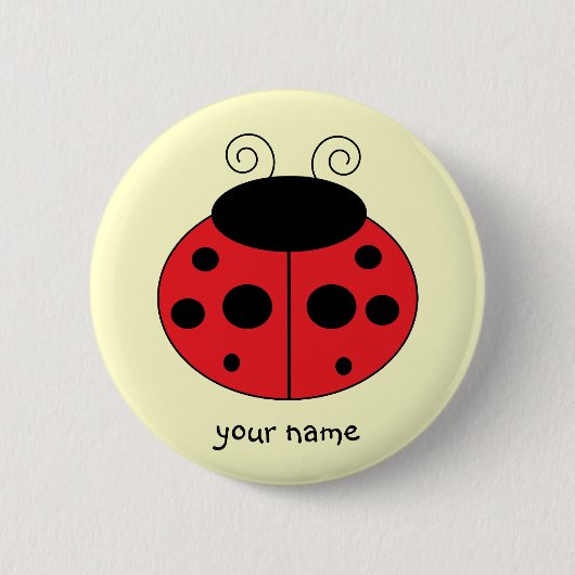 Aangepaste Button Ladybug (Voorkant)