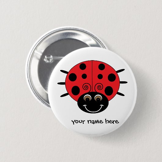 Aangepaste Button Ladybug (Voorkant /achterkant)