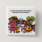 Aangepaste Button landbouwhuisdieren (Voorkant)