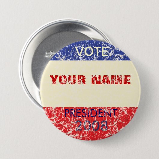 Aangepaste Button Retro Campaign (Voorkant /achterkant)