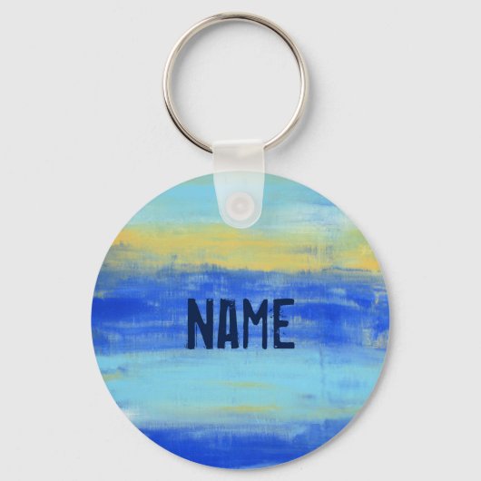 Aangepaste Button Sleutelhanger "bij het strand" B (Voorkant)
