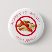 Aangepaste Button van de naam van de boom Nut Alle (Voorkant)