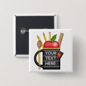 Aangepaste Button voor de Apple-Mok van de leraar (Voorkant /achterkant)