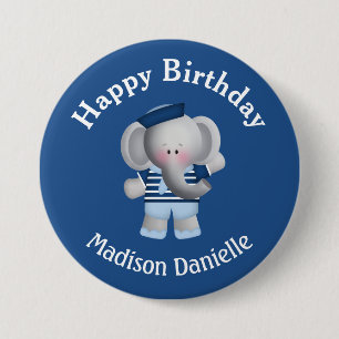 Aangepaste Button voor Elephant Birthday