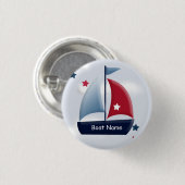 Aangepaste Button voor Nautical Sailboat Design (Voorkant /achterkant)