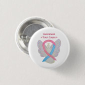 Aangepaste Button voor Roze en Blauwe Bewustheid R (Voorkant /achterkant)