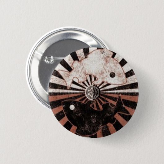 Aangepaste Button/Zodiac-pisces Ronde Button 5,7 Cm (Voorkant /achterkant)