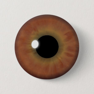 Aangepaste Buttonnen voor donkerbruine ogen Ronde Button 5,7 Cm