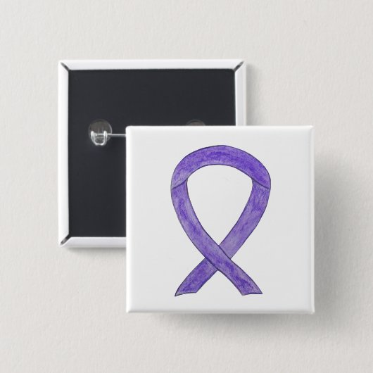 Aangepaste Buttonnen voor lavenaarsbewustzijn Vierkante Button 5,1 Cm (Voorkant /achterkant)