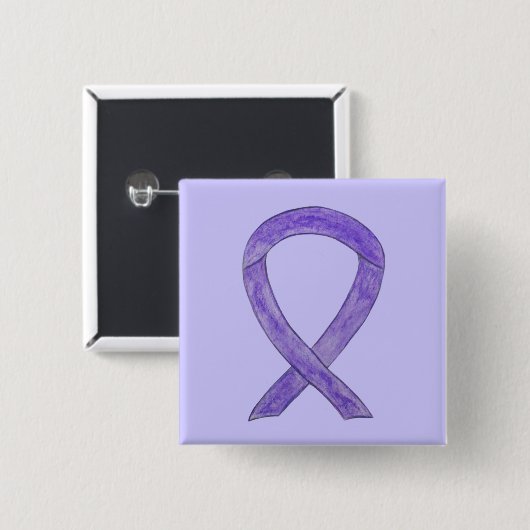 Aangepaste Buttonnen voor lavenaarsbewustzijn Vierkante Button 5,1 Cm (Voorkant /achterkant)