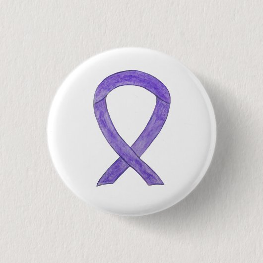 Aangepaste Buttonnen voor Lavender Awareness Ribbo Ronde Button 3,2 Cm (Voorkant)