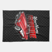 Aangepaste C1 Red Classic Sportkleding uit 1961 Theedoek (Horizontaal)