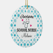 Aangepaste cadeau voor schoolverpleegsters keramisch ornament (Rechts)