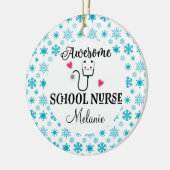 Aangepaste cadeau voor schoolverpleegsters keramisch ornament (Links)