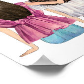 Aangepaste cadeaus voor Besties | Beste vrienden P Poster (Hoek)