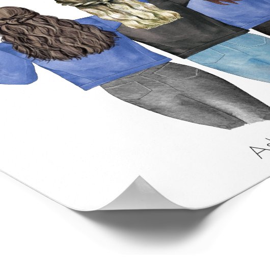 Aangepaste cadeaus voor Besties | Beste vrienden P Poster (Hoek)