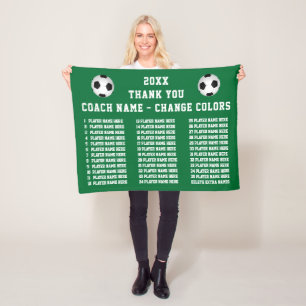 Aangepaste cadeaus voor geweldige Voetbal coach vo Fleece Deken