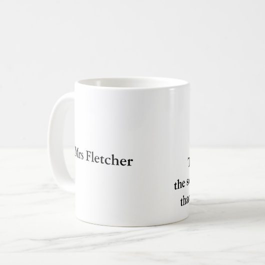 Aangepaste cadeaus voor leraar persoonlijke naam v koffiemok (Voorkant links)