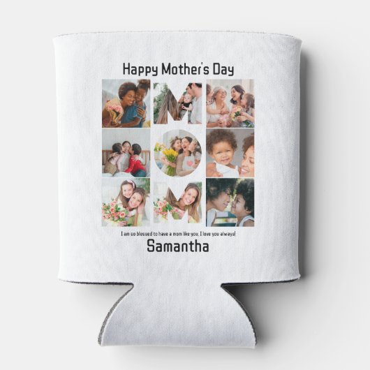 Aangepaste cadeaus voor mam Moederdag 9 Foto Colla Blikjeskoeler (Achterkant)