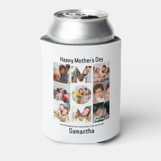 Aangepaste cadeaus voor mam Moederdag 9 Foto Colla Blikjeskoeler (Blikje Achterkant)