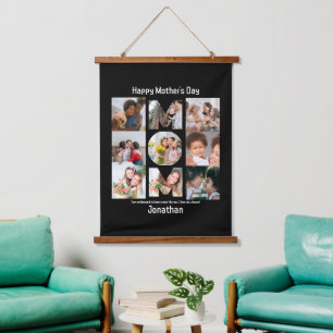 Aangepaste cadeaus voor mam Moederdag 9 Foto Colla Hangend Wandkleed