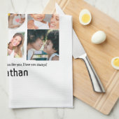 Aangepaste cadeaus voor mam Moederdag 9 Foto Colla Theedoek (Quarter Fold)