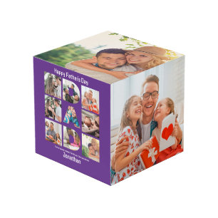 Aangepaste cadeaus voor vaders Dag 13 Foto Collage Kubus