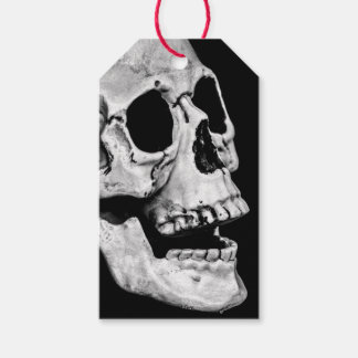 Aangepaste cadeautags SKULL ZWART EN WIT Cadeaulabel