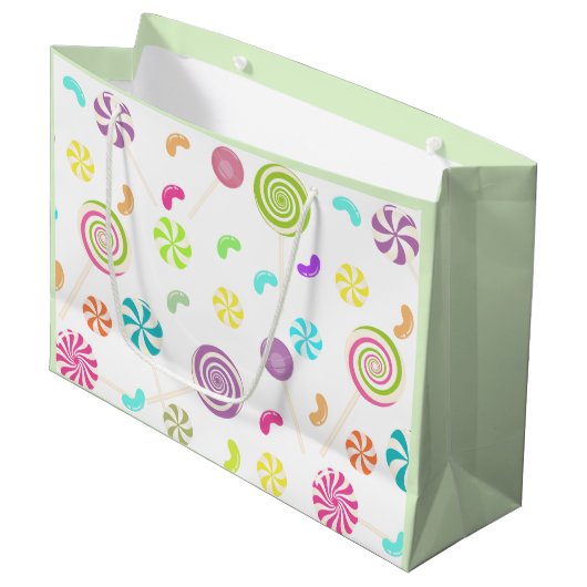 Aangepaste cadeautas voor Snoep Lollipop (Voorkant Gekanteld)