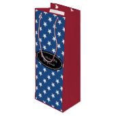 Aangepaste cadeautas voor wijn | Patriottisch ster (Achterkant Gekanteld)