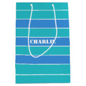 Aangepaste cadeautassen voor striptiepatroon medium cadeauzakje (Voorkant)