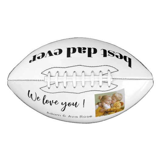 Aangepaste cadeautjes voor beste vader op vaderdag american football (Voorkant)