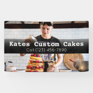 Aangepaste Cake Baker Business Banner