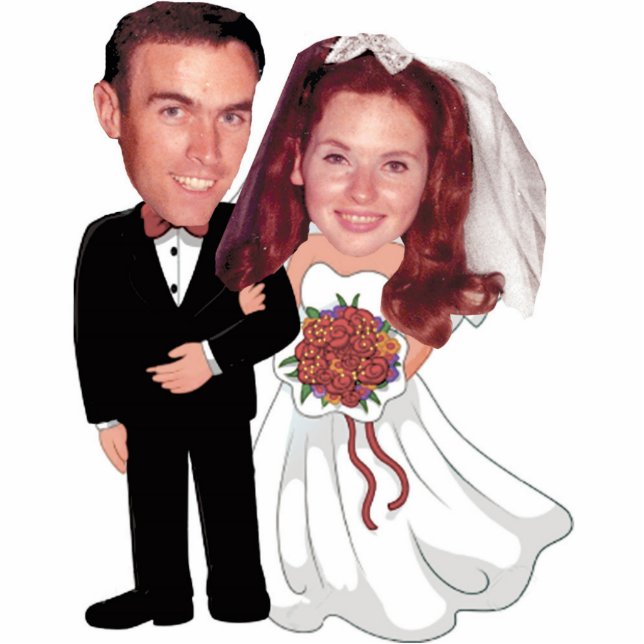 Aangepaste Cake Topper | Jubileum voor weddenschap Staand Fotobeeldje (Voorkant)