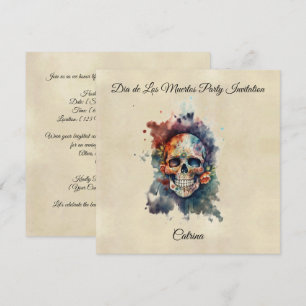 Aangepaste Calavera Hermosa Dag van de Doden sched Kaart