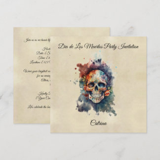 Aangepaste Calavera Hermosa Dag van de Doden sched Kaart