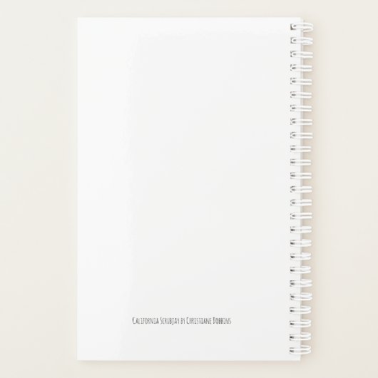 Aangepaste California Scrub Jay Planner (Achterkant)