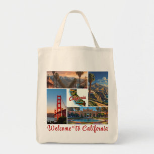 Aangepaste Californische Stad Landmerken Foto Coll Tote Bag