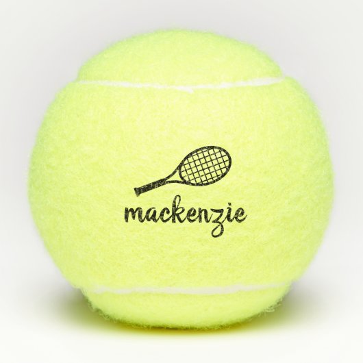 Aangepaste Calligrafie-scriptnamen Tennis Balls Tennisballen (Voorkant)