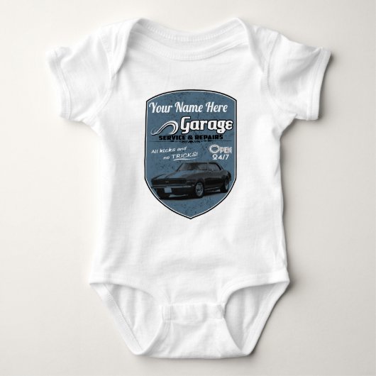 Aangepaste Camaro Garage Romper (Voorkant)