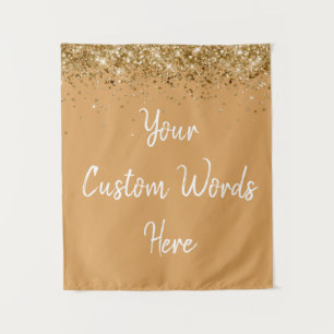Aangepaste Camel White Gold Verjaardagsfeest Fotoc Wandkleed