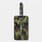 Aangepaste Camo Bagagelabel - Naam & Logo (Achterkant verticaal)