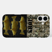 Aangepaste Camo Rustic Smallmouth Bass Name Vist Case-Mate iPhone Case (Achterkant (horizontaal))